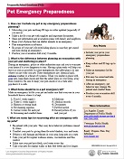 Emergency Preparedness for Pets FAQ